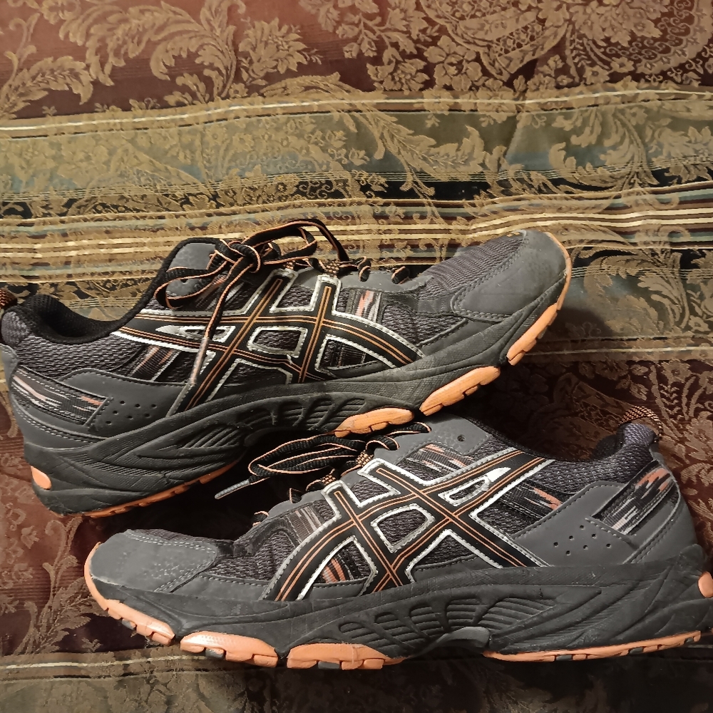 Asics Gel-Venture 5  Hiking Shoes (T5N3N) Grey/Orange Preowned Men's Sz 10.5 - Picture 5 of 12